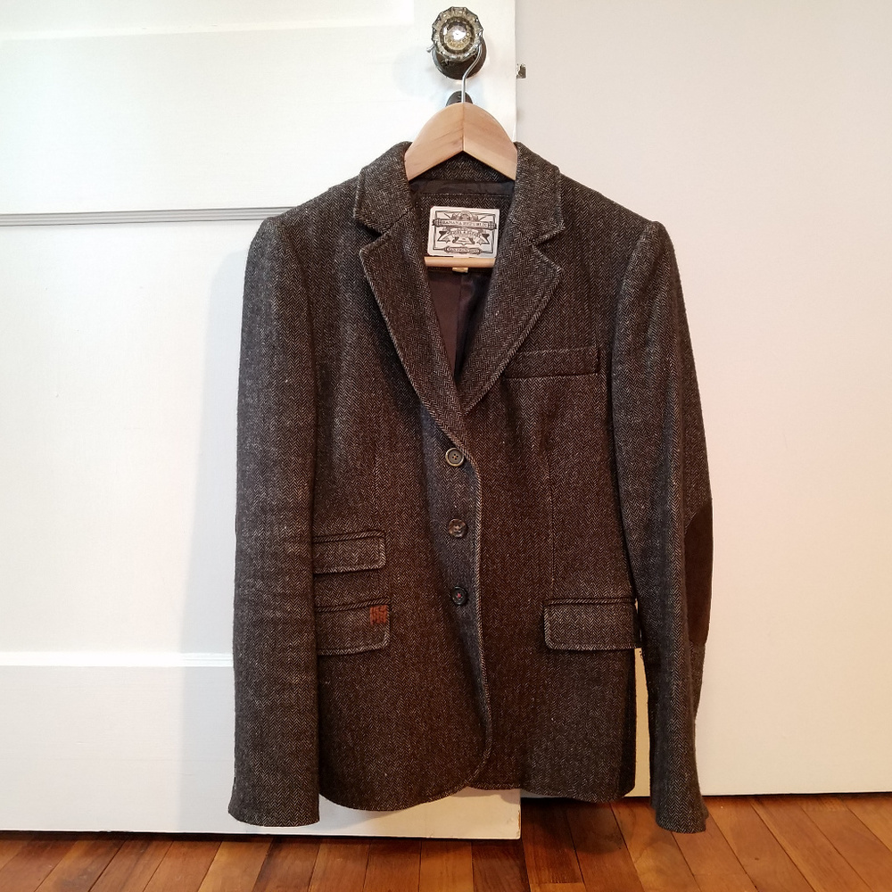 Women's Banana Republic Brown Herringbone Blazer